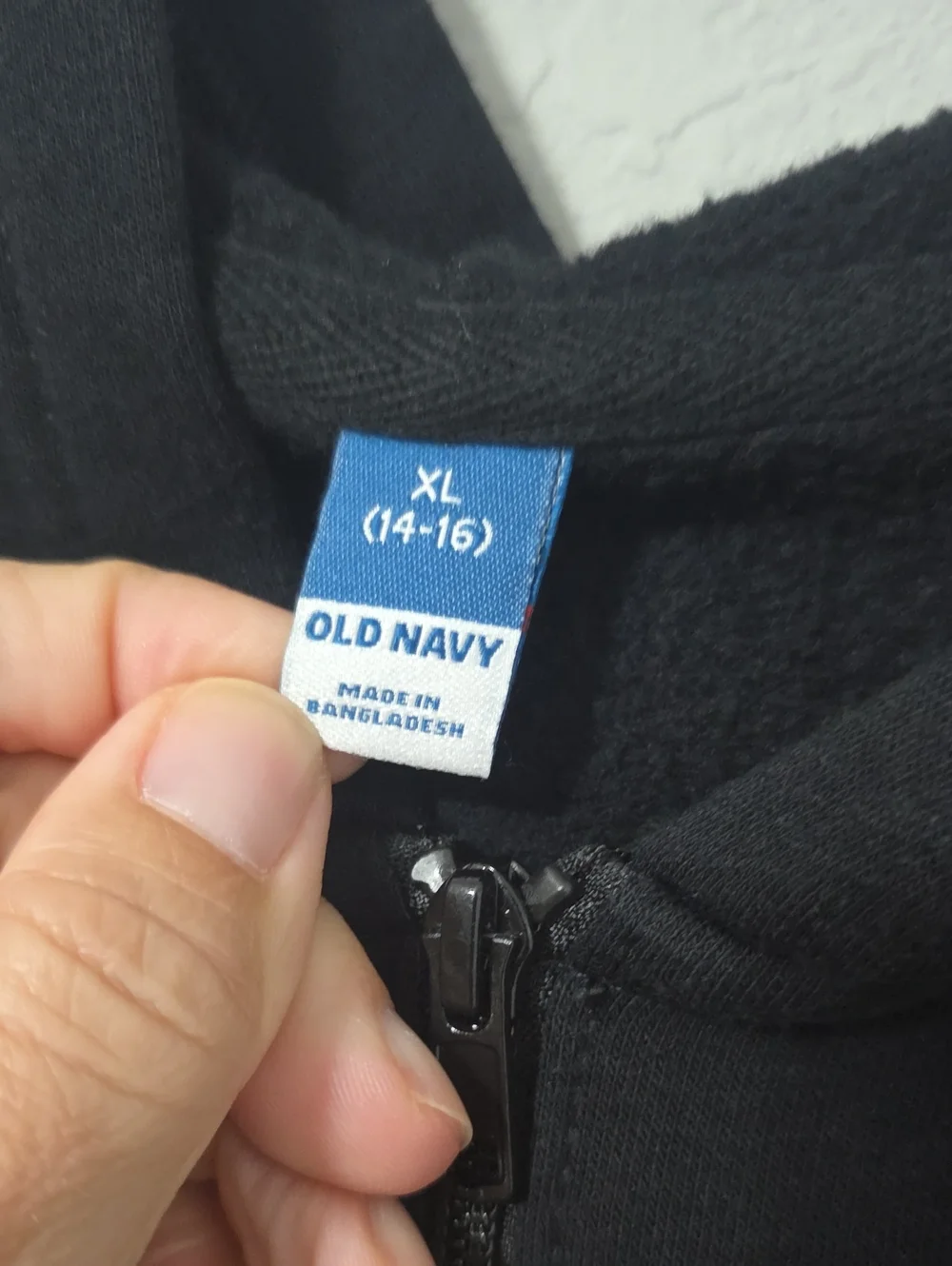 Old Navy Black Hoodie Jacket Size Youth XL